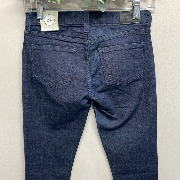 NWT Kate Spade Saturday Skinny Jeans Dark Wash Denim 24 - Picture 5 of 14